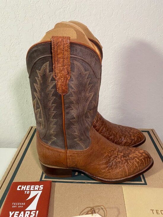 Tecovas The Weston Russet Smooth Ostrich Western Cowboy Boots Men\'s 9.5 D main image 13